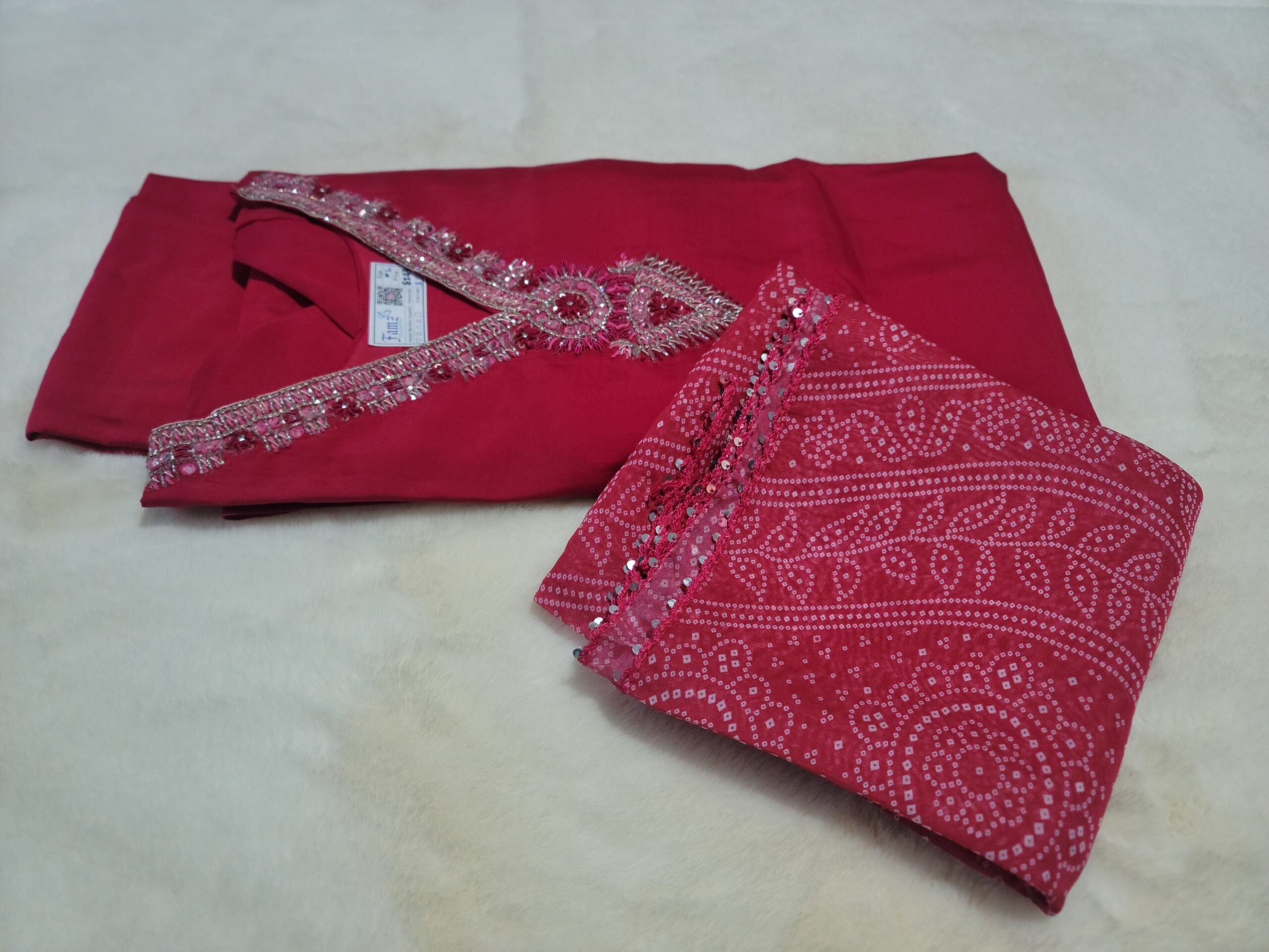 Anarkali (Bandhani Dupatta) Modal Silk